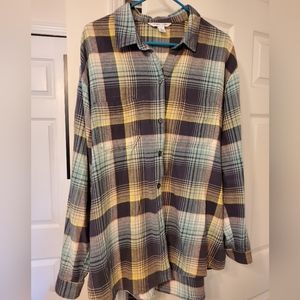 Fall Flannel - Boyfriend Shirt - XL Tall
